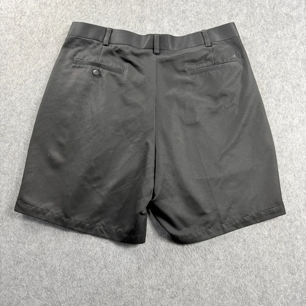 Vintage Grand Slam Mens Golf Shorts Sz 35 Black Pleated Front Classic Fit Casual